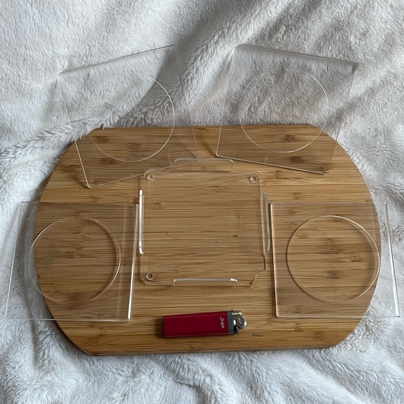 VTG Hollywood Regency MCM Set of 4 Clear Acrylic Lucite Cup Coasters Bar Kitchen - Picture 13 of 13